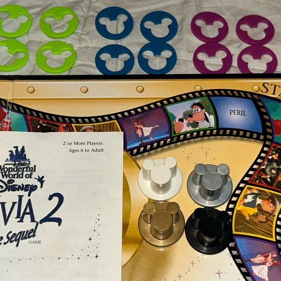 Wonderful World of Disney Trivia 2 The Sequel Board Game 2000 *Complete* - Picture 4 of 10